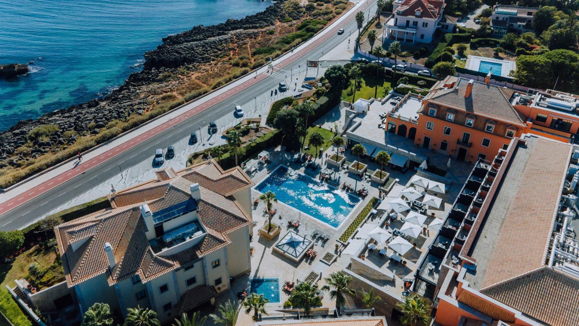 格兰瑞沃伊塔里Spa酒店 卡斯凯什 外观 照片 Aerial view of the hotel